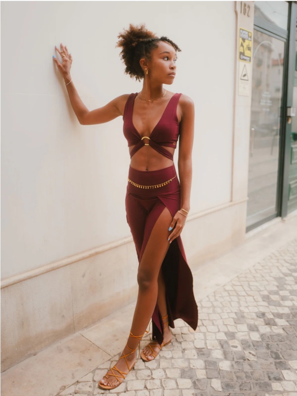 Royal Codes Cleopatra Slit Skirt